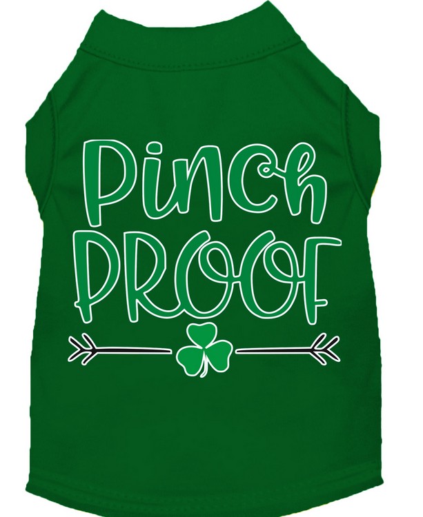 Pinch Proof Screen Print Dog Shirt Green XS